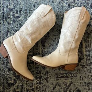 Women's White Western Boots